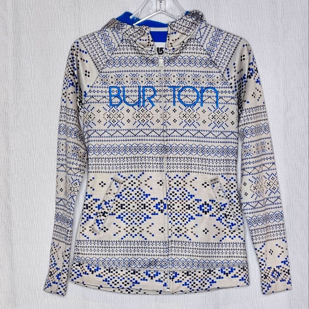 Burton Peak Full Zip Fleece Lined Side Pockets Casual Skiing Snowboarding Jacket